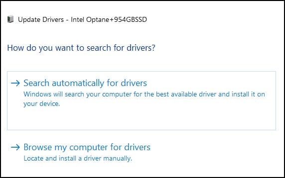 update driver choice
