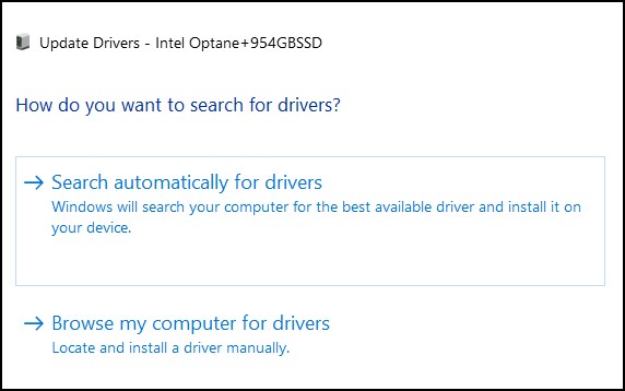 update driver choice