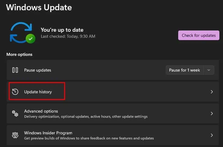 update-history