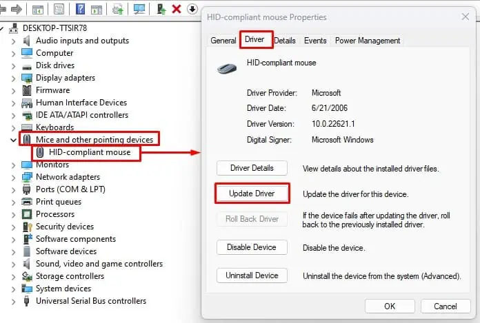 update-mouse-driver-left-mouse-not-working