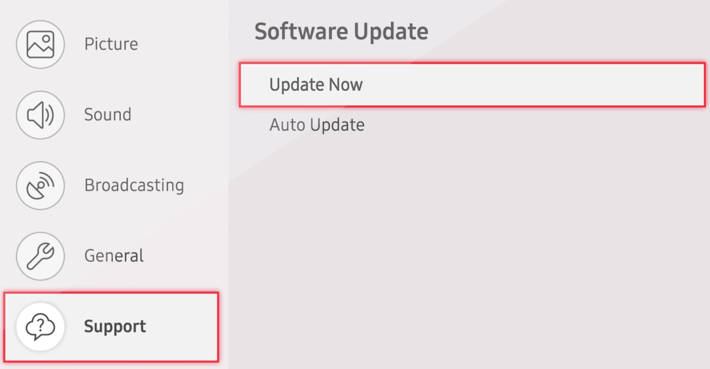 update now samsung tv