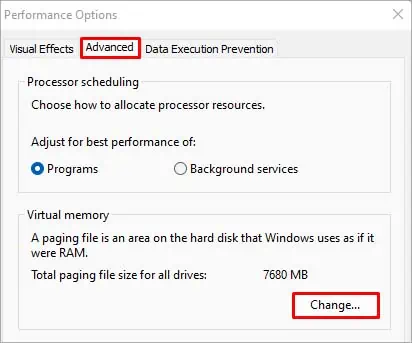 virtual-memory-settings-window
