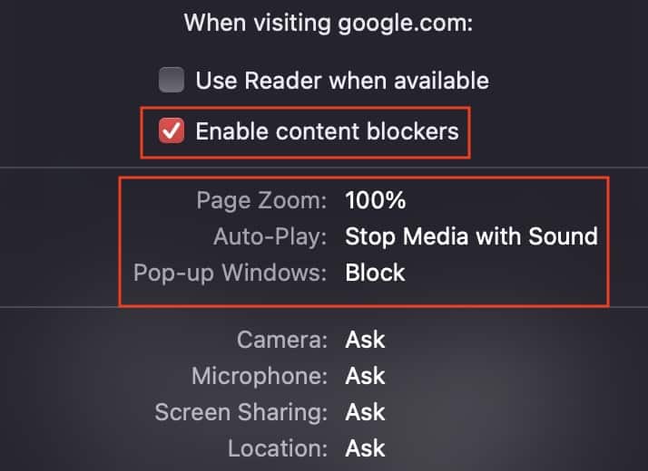 webpage-settings