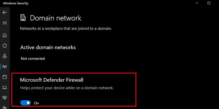 7 Ways to Fix PR_CONNECT_RESET_ERROR on Mozilla Firefox 20 Below-the-Microsoft-Defender-Firewall-option-set-the-option-to-OFF.