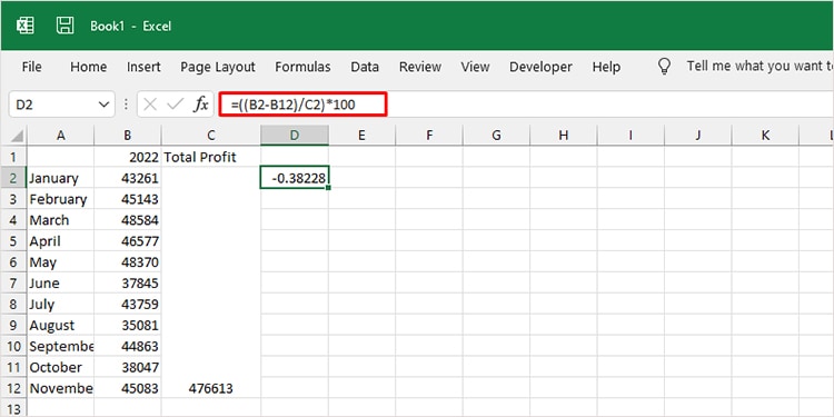 How to Percentage Formula in Excel 3 Calculate percentage by value differences