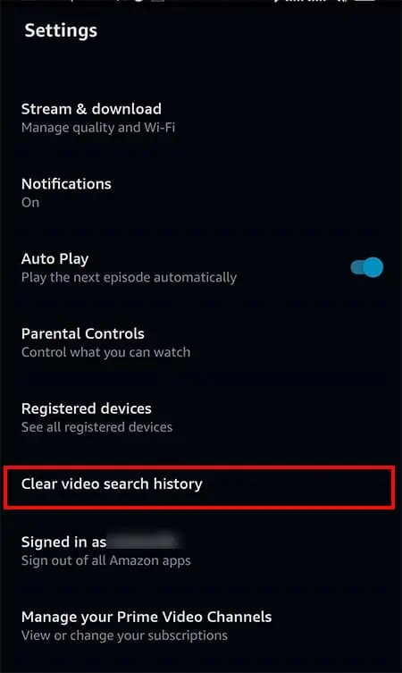 How to Remove Video From Continue Watching on Amazon Prime? 17 Choose-Clear-video-search-history-1