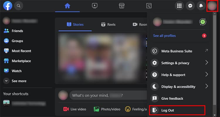 Click-on-Log-Out