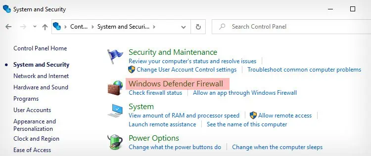7 Ways to Fix PR_CONNECT_RESET_ERROR on Mozilla Firefox 22 Click-on-Windows-Defender-Firewall.