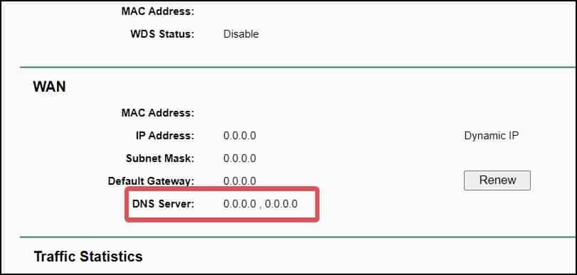 DNS from a router