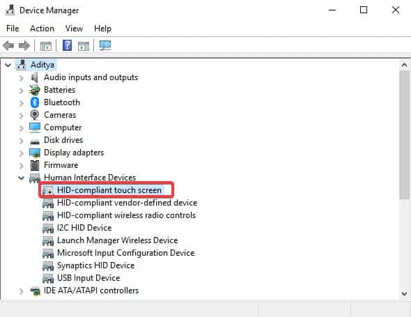 HID touch devices update