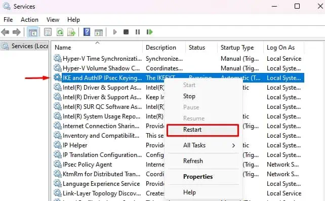 Fix: The L2TP Connection Attempt Failed Because the Security Layer Encountered a Processing Error 14 IKE-and-AuthIP-IPsec