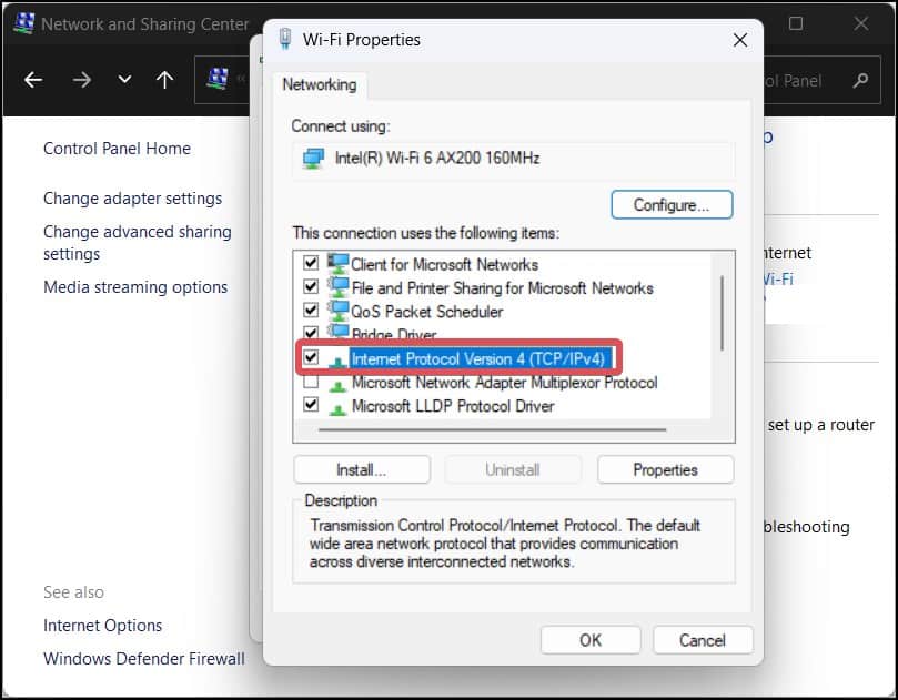 IPV4 DNS configuration