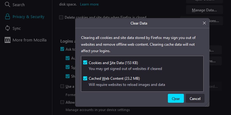 In-another-pop-up-message,-click-on-Clear-.