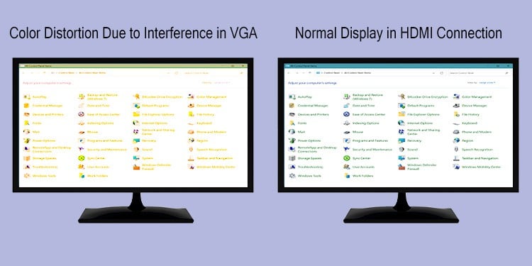 Interference in VGA and HDMI