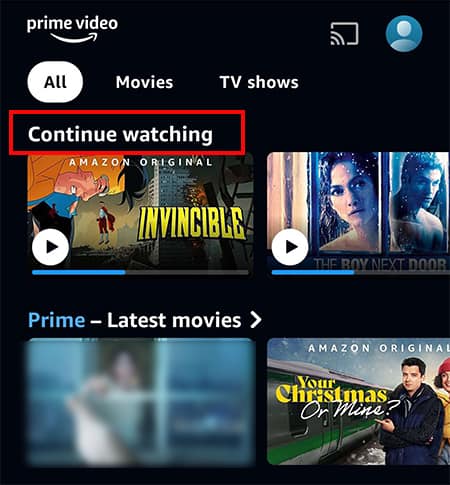 Locate-Continue-Watching-section