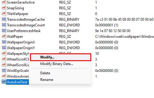 Modify-autoendtask