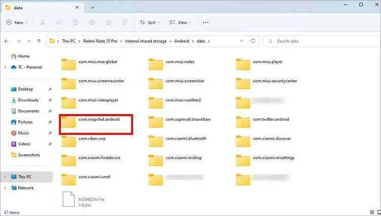 Now-locate-and-open-comsnapchatandroid