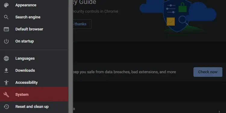 How to Fix "Not Enough Memory to Open This Page" on Google Chrome 25 Now-navigate-to-System.