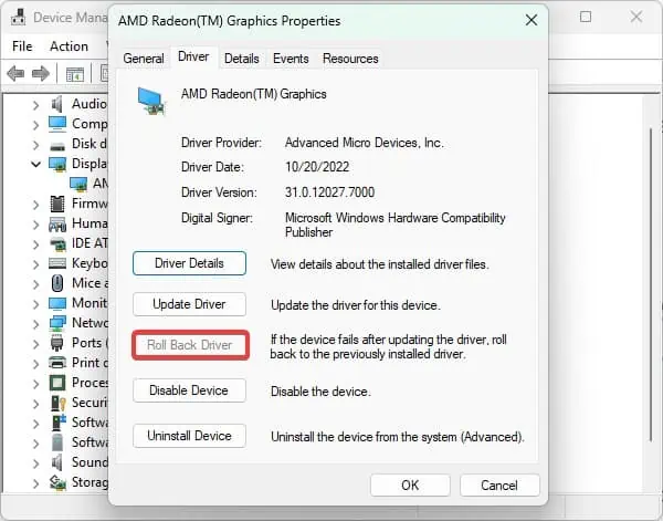 8 Ways to Fix Black Screen Of Death On HP Laptop 15 Rollback-drivers
