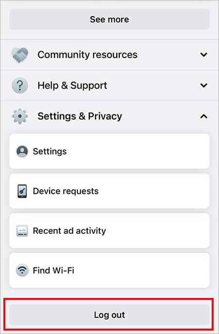 Scroll-to-locate-Log-out-menu-and-tap-on-it