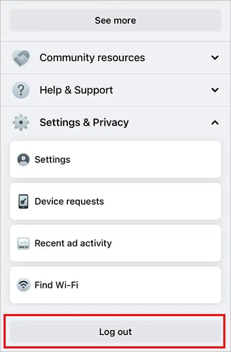 Scroll-to-locate-Log-out-menu-and-tap-on-it