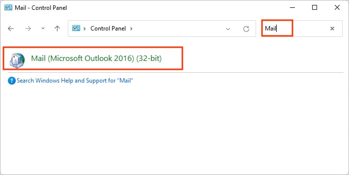 Search-Mail-in-control-panel