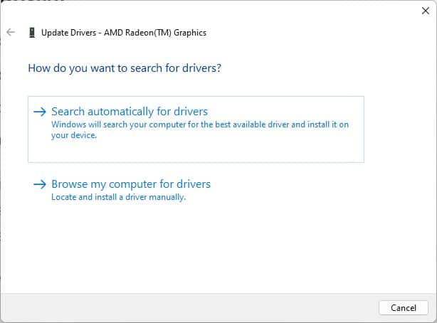 Search automatically for dirvers