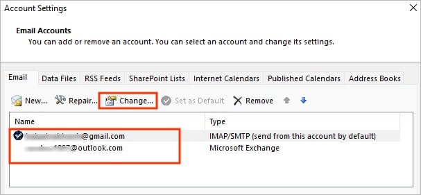 Select-Outlook-Account