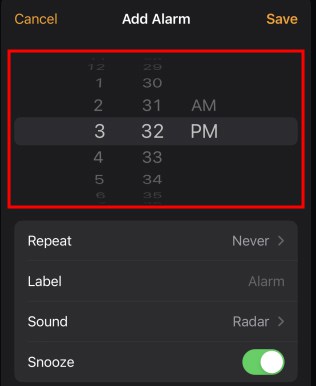 Set-alarm-time