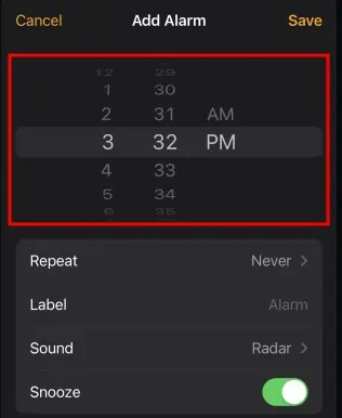 Set-alarm-time