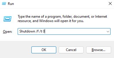 Shutdown from run