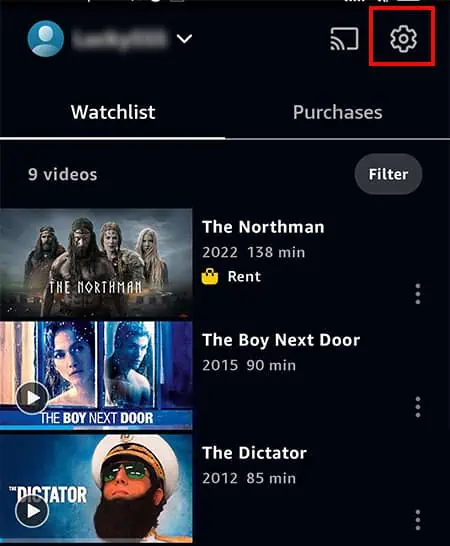 How to Remove Video From Continue Watching on Amazon Prime? 16 Tap-on-the-Gear-icon-at-the-upper-right-1
