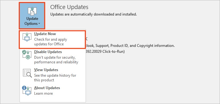 Update-the-Outlook-app