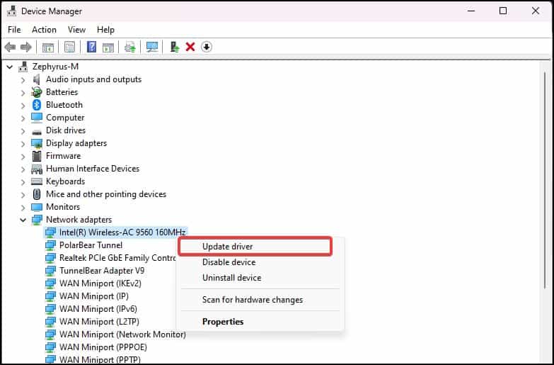 Update wireless ac driver