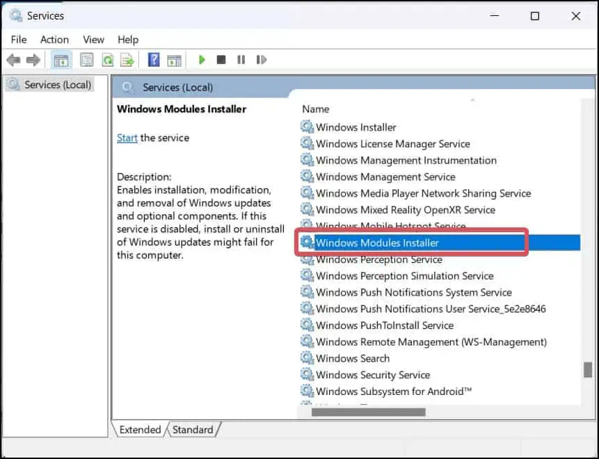 Windows-Module-Installer