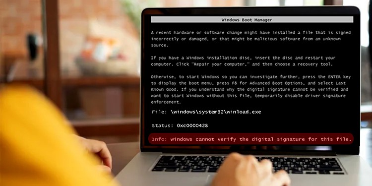 Fix: Windows Cannot Verify The Digital Signature For This File