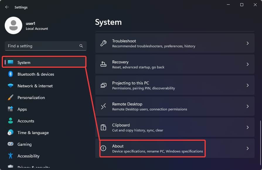 about system