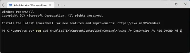 How to Fix Printer Error 0x00000709 on Windows 18 add-dns-on-wire-value