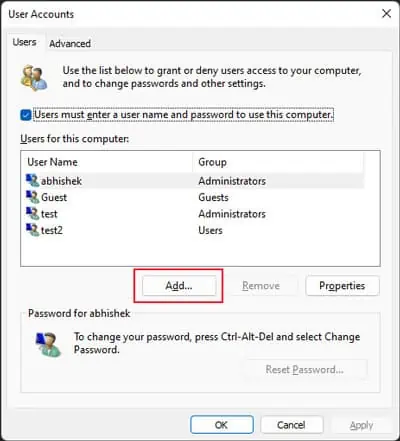 add-netplwiz