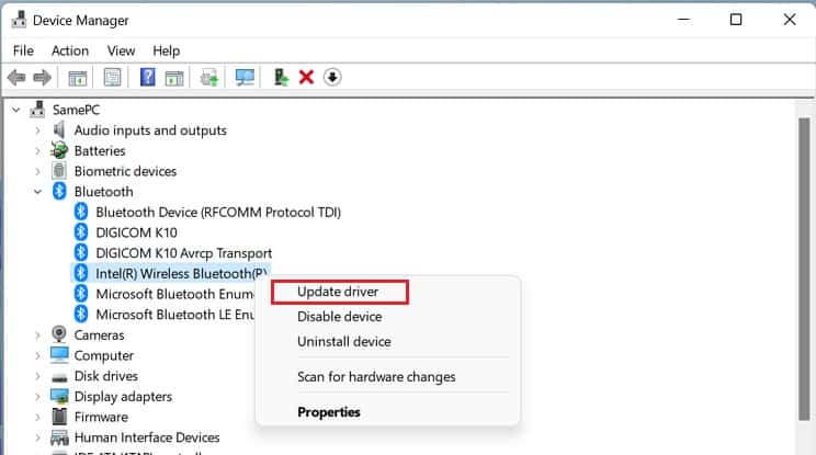 bluetooth update driver