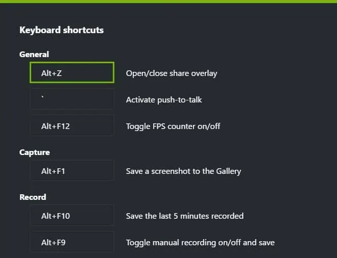 change-keyboard-shortcut-on-shadowplay