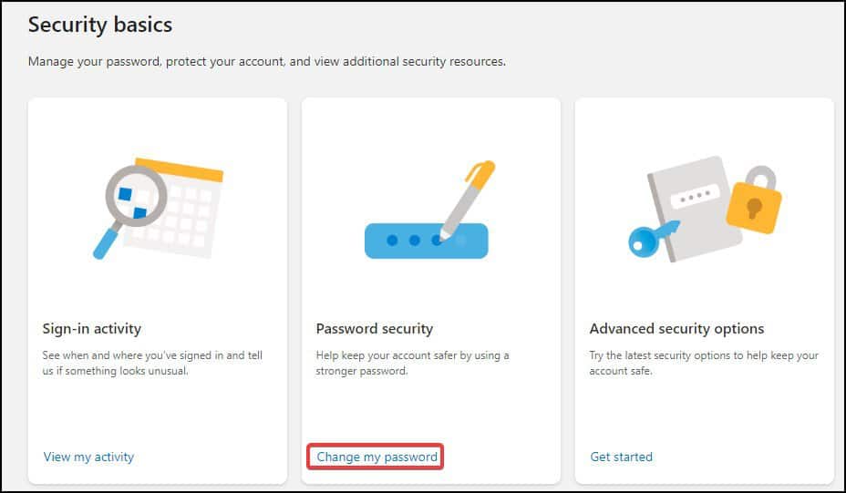change password