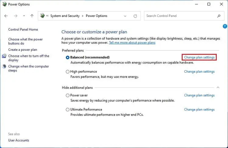 Why is WD Passport Not Showing Up in Windows? 12 Ways to Fix It 43 change-plan-settings