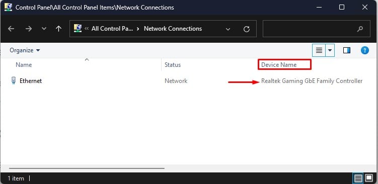 check device name download and install network adapter driver