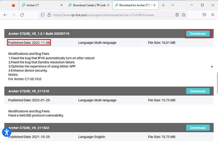 check published date and download