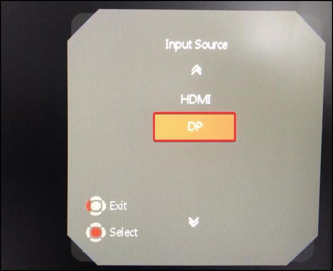 change the input source in a monitor