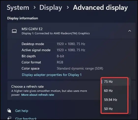 chnage-the-refresh-rate-in-windos