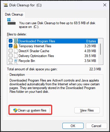 clean up system files