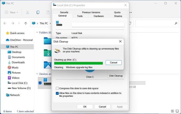 cleaning up drive