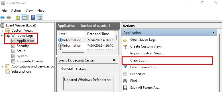 clear_log_from_event_viewer